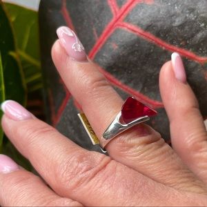 Crystal S925 sterling silver ring